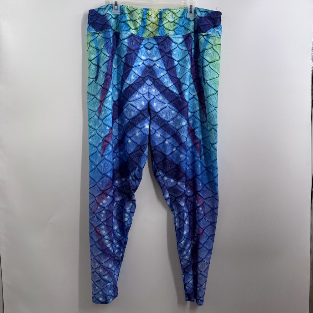 Finfolk Navi Nightfall Mermaid Scale Leggings 6XL Plus Size Cosplay Swim